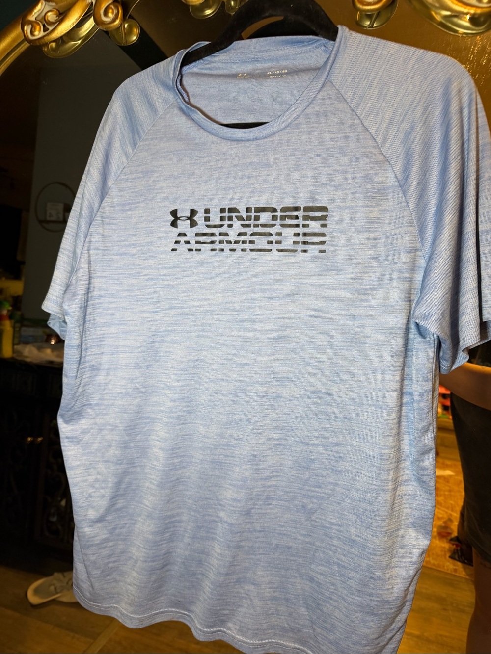 Under Armour Light Blue Heather Short-Sleeve Performance Tee, XL